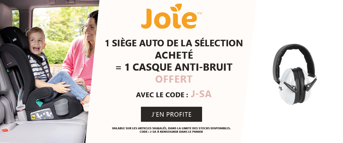 Joie : 1 siège auto de la sélection acheté = 1 casque anti-bruit offert