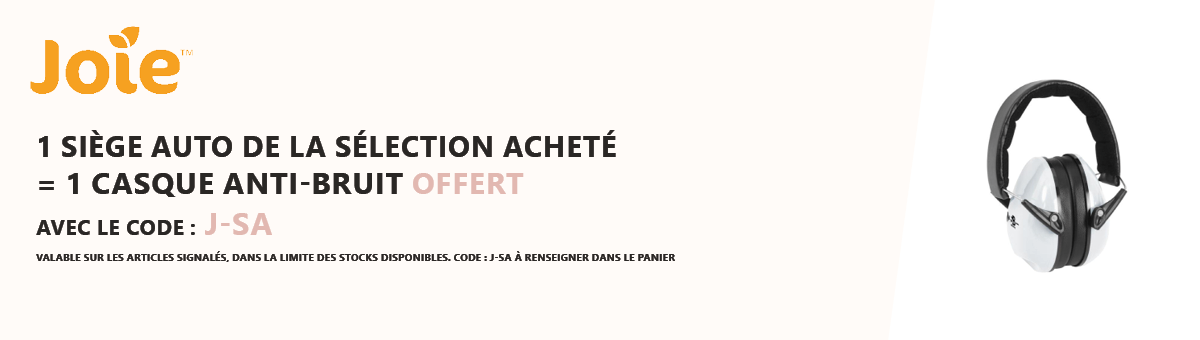 Joie : 1 siège auto de la sélection acheté = 1 casque anti-bruit offert