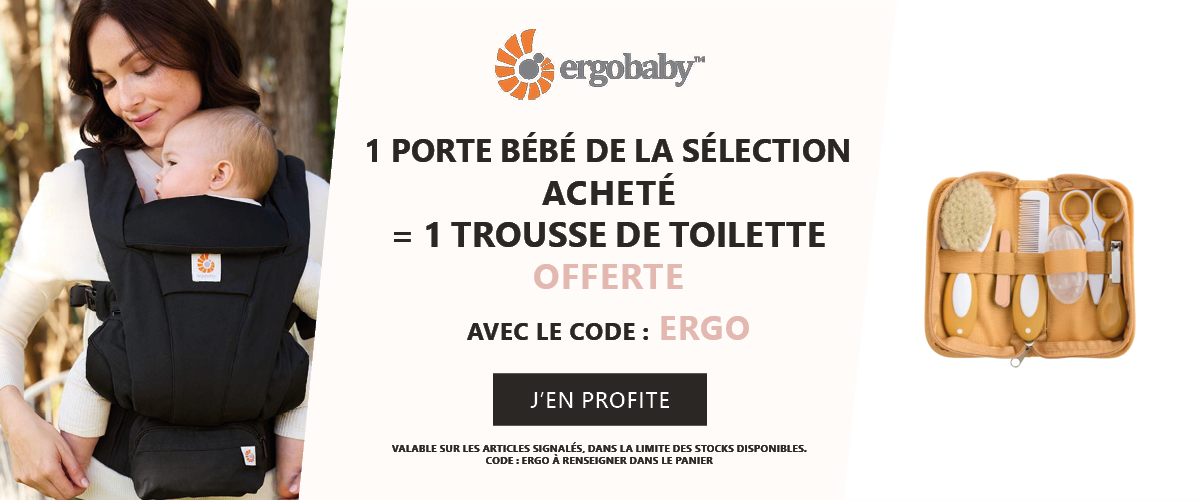 Ergobaby : 1 porte bébé de la sélection acheté = 1 trousse de toilette offerte