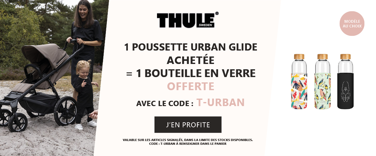 Thule : 1 poussette Urban Glide achetée = 1 bouteille en verre 750 ml offerte