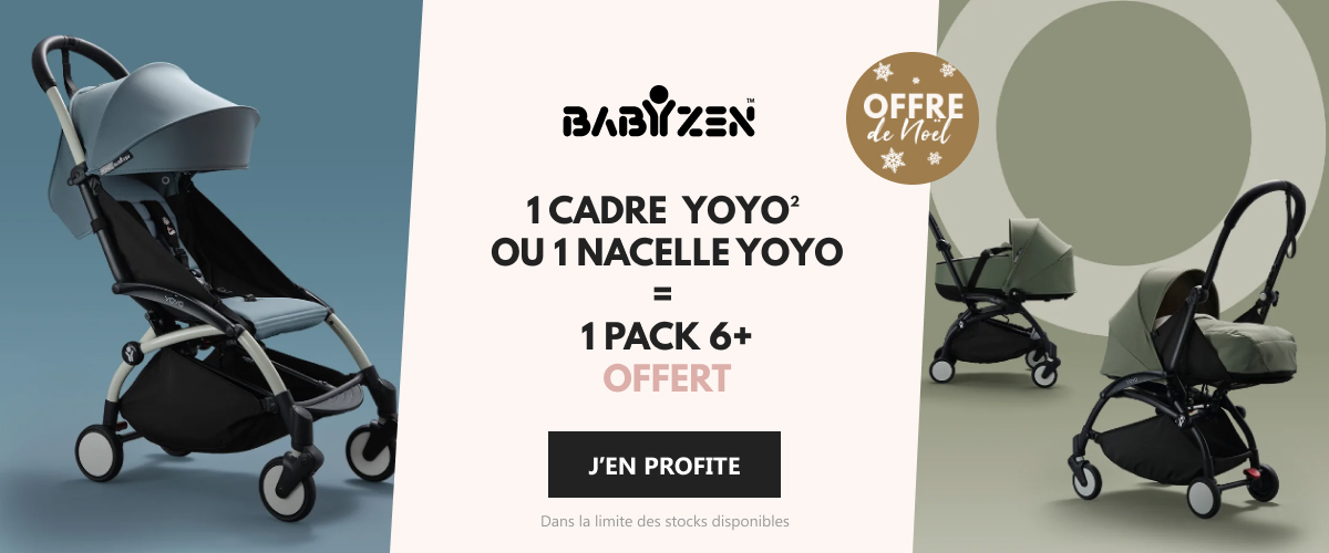 Babyzen BF : Profitez d’un Pack 6+ gratuit lorsque vous achetez une poussette yoyo et une nacelle