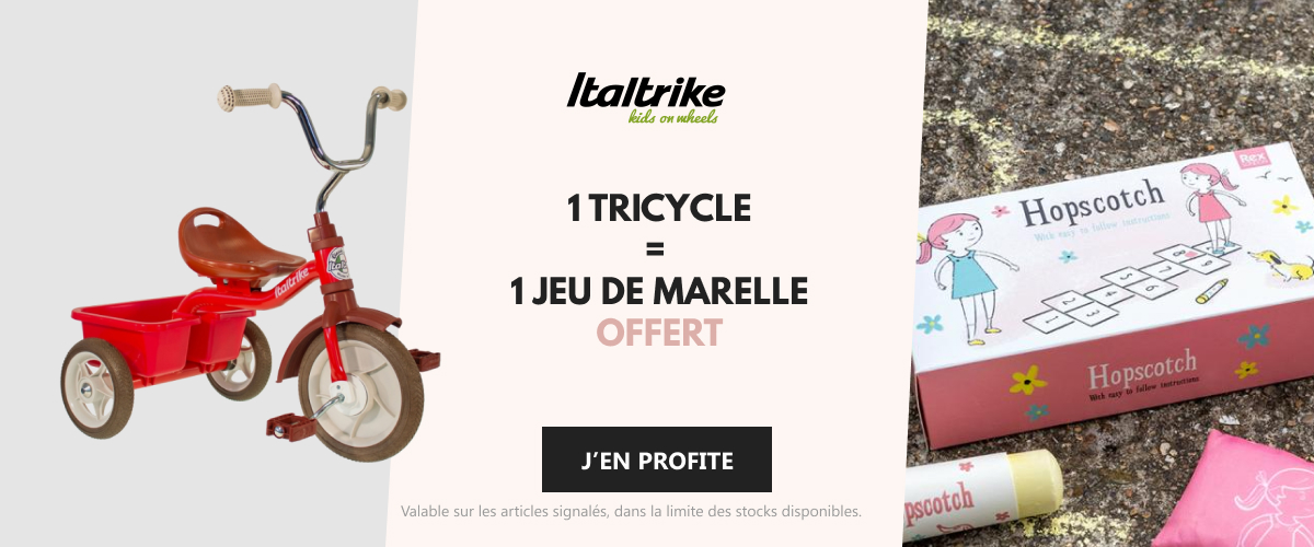 Italtrike - 1 tricycle acheté = 1 jeu de marelle offert