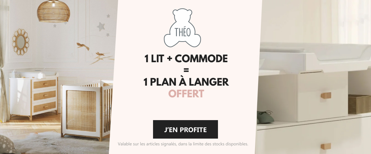 Théo - Pour l'achat d'un lit + commode = 1 plan à langer offert