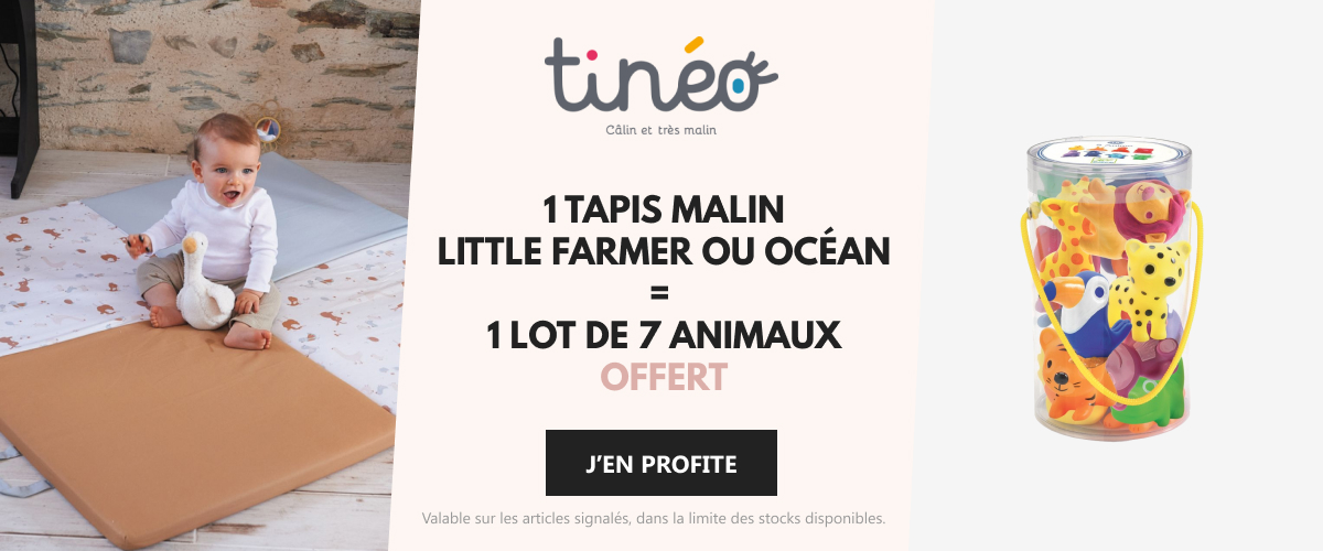 Tinéo : 1 tapis malin farmer ou océan = 7 animaux troopo Djeco